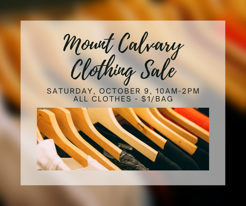 Mt. Calvary Clothing Sale - Mt. Calvary Lutheran Church